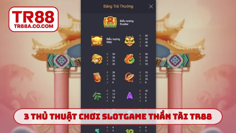 3 thủ thuật chơi slotgame thần tài TR88 bất bại