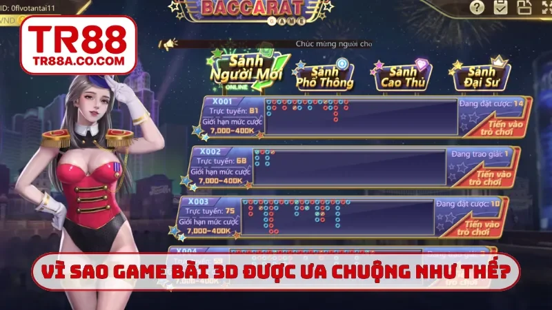Vì sao game bài 3D được ưa chuộng như thế?